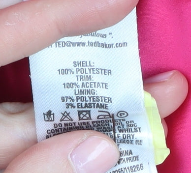 Ted Baker Women's Pink Playsuit - Size 2, Long Sleeve