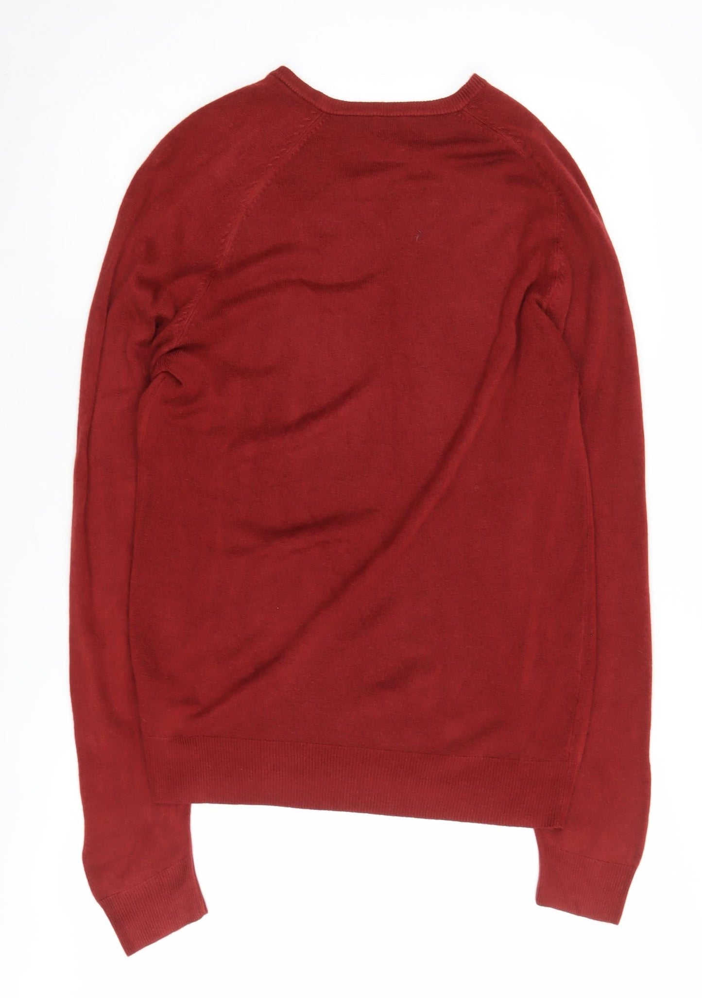 Guise Men's Red V-Neck Pullover Jumper Size S