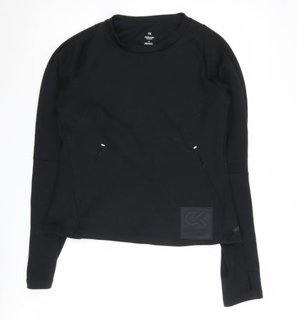 Womens UK Size M Calvin Klein Black Pullover Sweatshirt