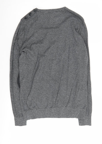 Jack & Jones Men's Grey Small Pullover Jumper