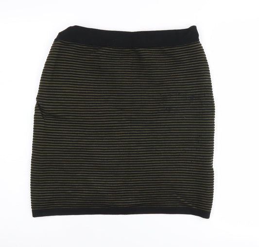 Banana Republic Women's Green Striped Skirt M