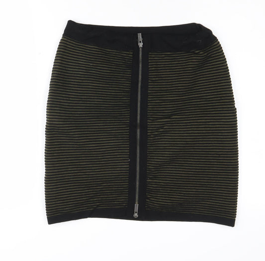 Banana Republic Women's Green Striped Skirt M