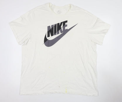 Nike Men's White 2XL Sport T-Shirt with Logo