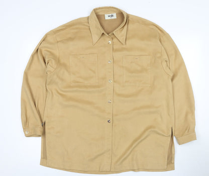 Womens UK Size 12 Wallis Beige  Button-Up