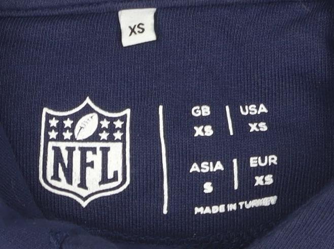 Mens UK Size XS NFL Blue Pullover Hoodie