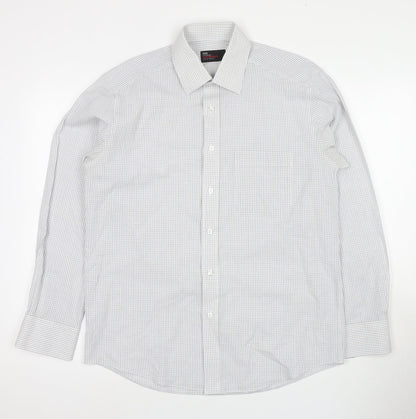 Mens UK Collar Size L Marks and Spencer Smart Grey  Dress Shirt