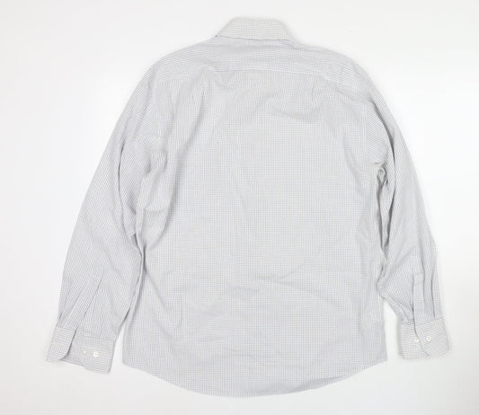 Mens UK Collar Size L Marks and Spencer Smart Grey  Dress Shirt