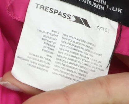 Trespass Girls Pink Waterproof Jumpsuit 3-4 Years - Outdoor Activewear