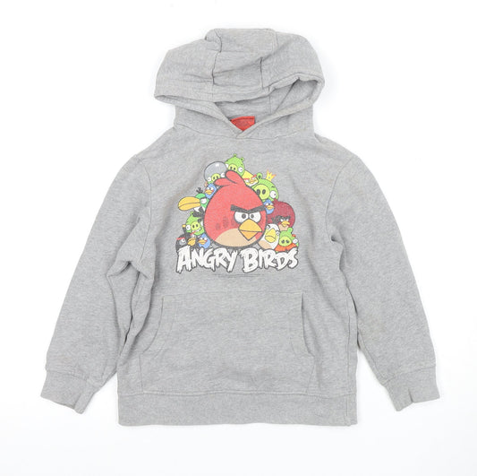 Next Boys Grey Angry Birds Pullover Hoodie 7 Years