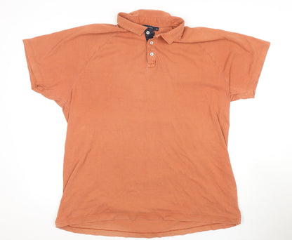 French Connection Men's Orange 2XL Polo Shirt