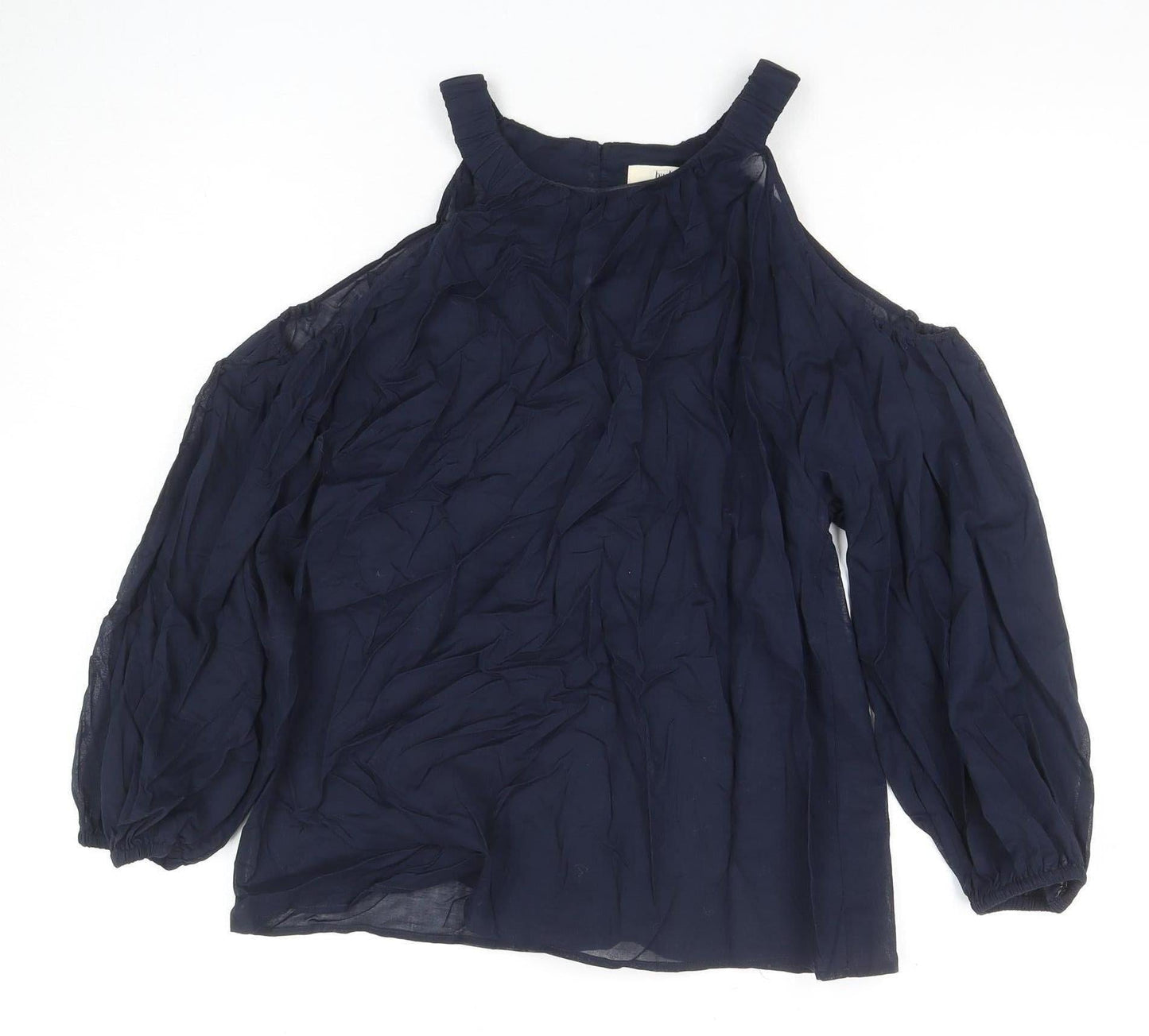 Womens UK Size 8 Hush Blue Basic Blouse