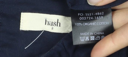 Womens UK Size 8 Hush Blue Basic Blouse