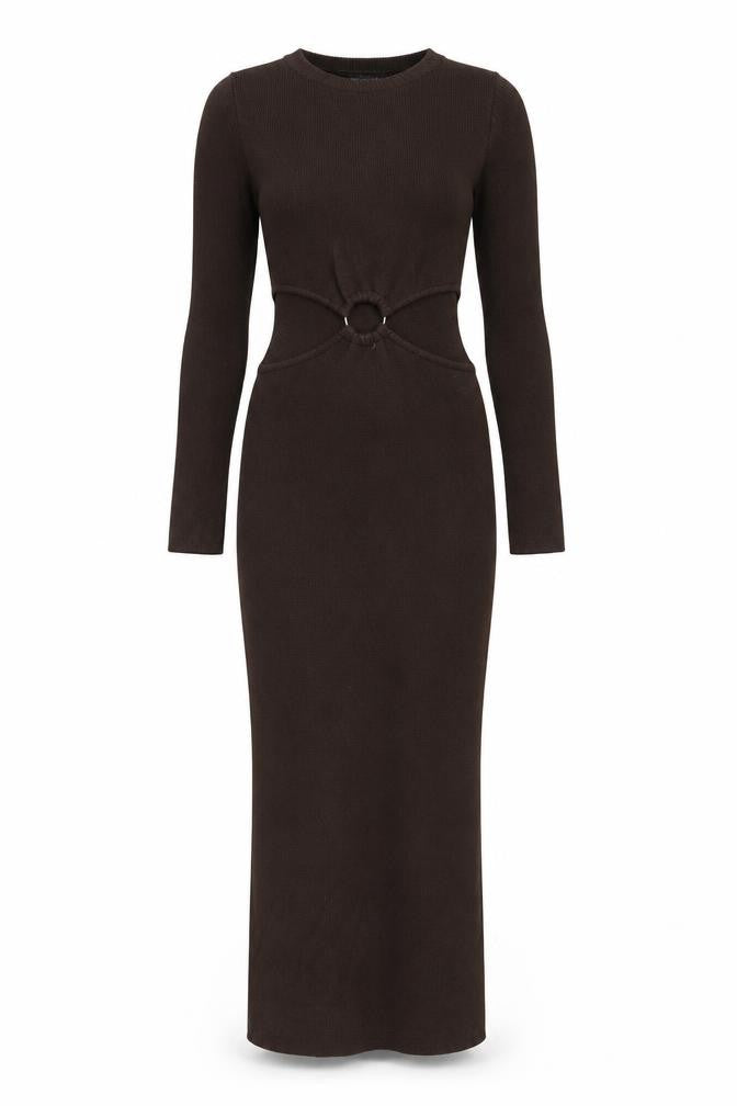 ASOS Women's Brown Midi Bodycon Dress Size 4