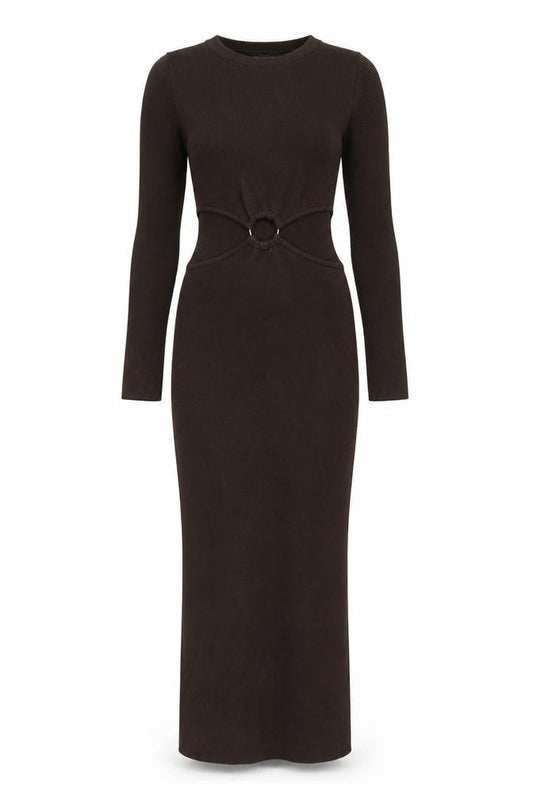 ASOS Women's Brown Midi Bodycon Dress Size 4