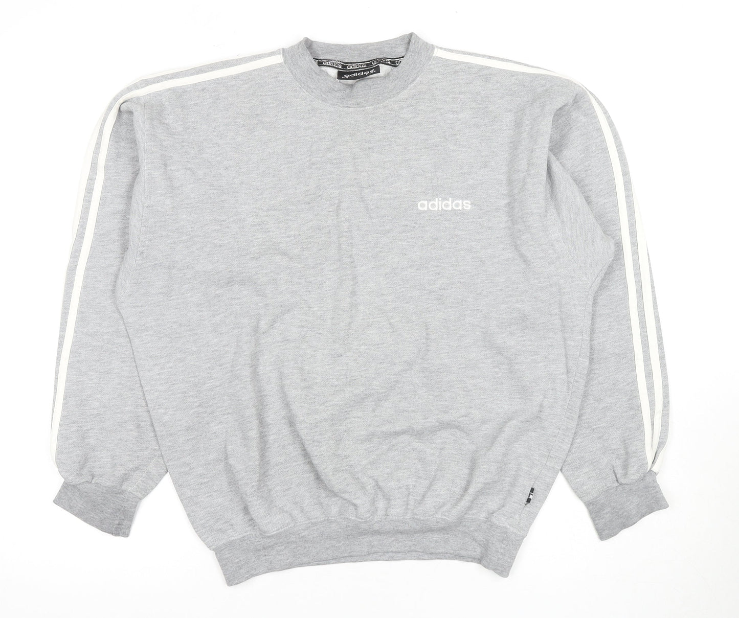 Adidas Unisex Grey Logo Sweatshirt, Size 12, Long Sleeve