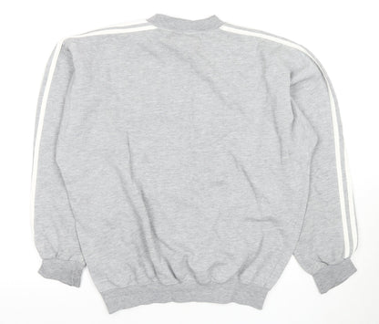 Adidas Unisex Grey Logo Sweatshirt, Size 12, Long Sleeve