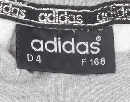 Adidas Unisex Grey Logo Sweatshirt, Size 12, Long Sleeve
