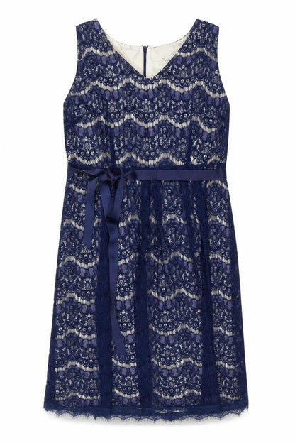 BHS Women’s Blue Sleeveless Lace Dress Size 20