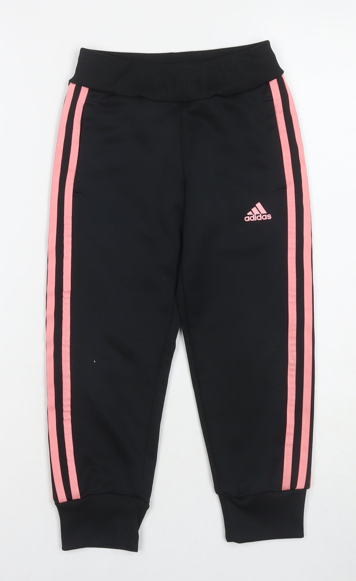 Adidas Girls Black Jogger Trousers 5-6 Years