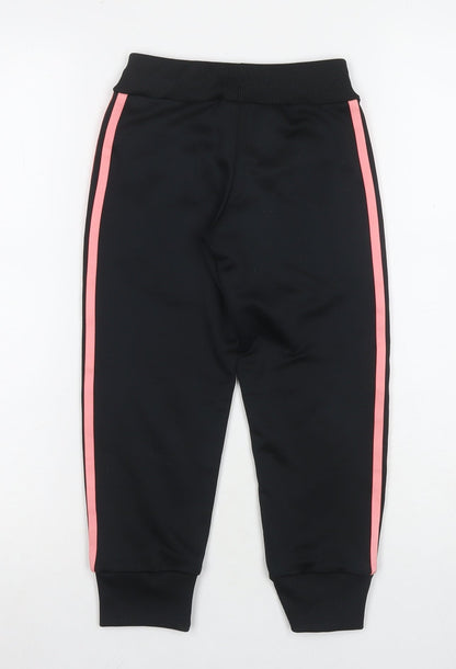 Adidas Girls Black Jogger Trousers 5-6 Years