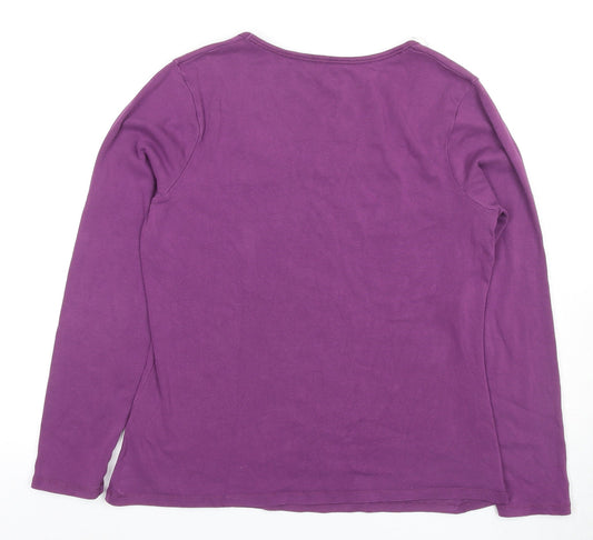 Boden Women's Purple Long Sleeve T-Shirt Size 18