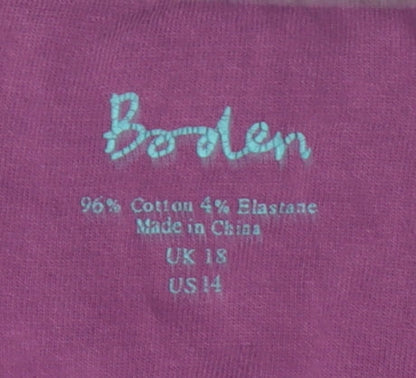 Boden Women's Purple Long Sleeve T-Shirt Size 18