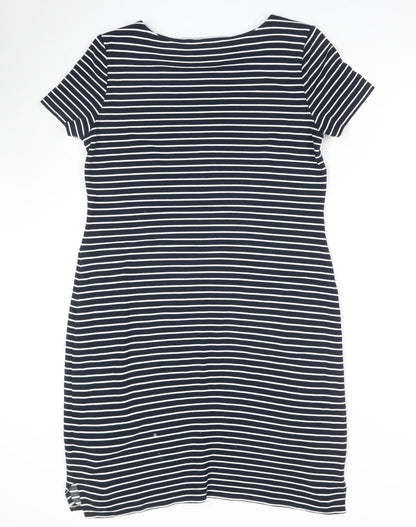 Marks and Spencer Women's Black & White Striped Shift Dress