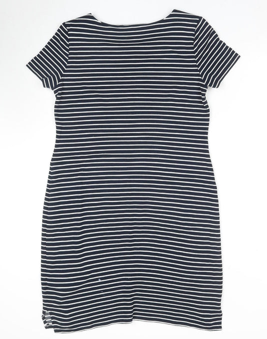 Marks and Spencer Women's Black & White Striped Shift Dress