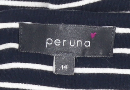 Marks and Spencer Women's Black & White Striped Shift Dress