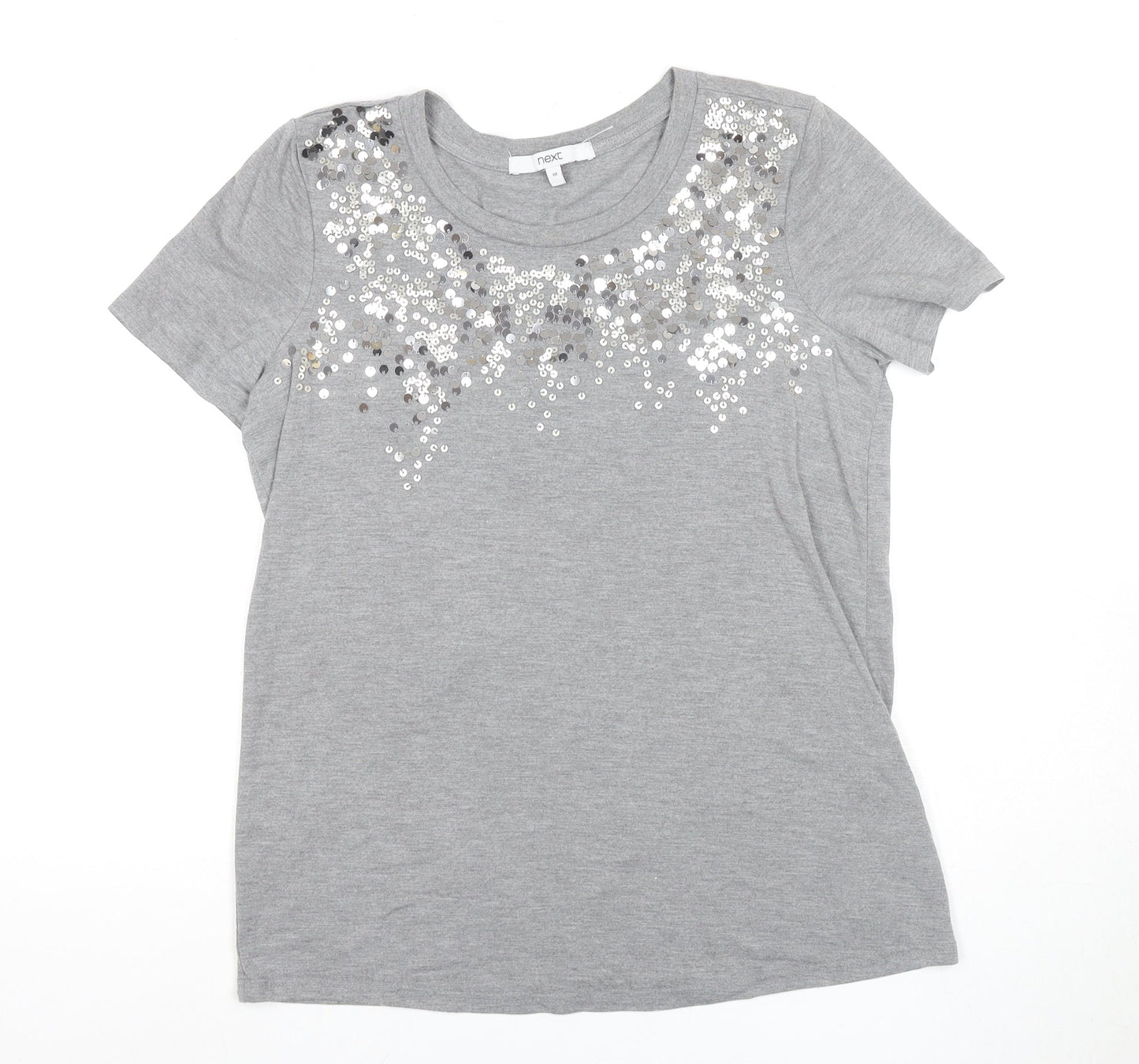 Womens UK Size 10 NEXT Grey  T-Shirt