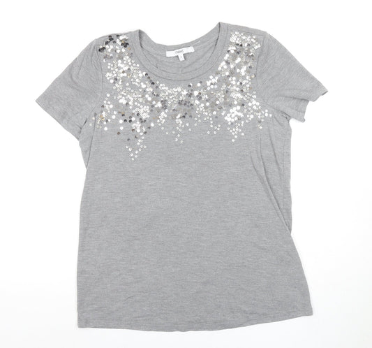 Womens UK Size 10 NEXT Grey  T-Shirt