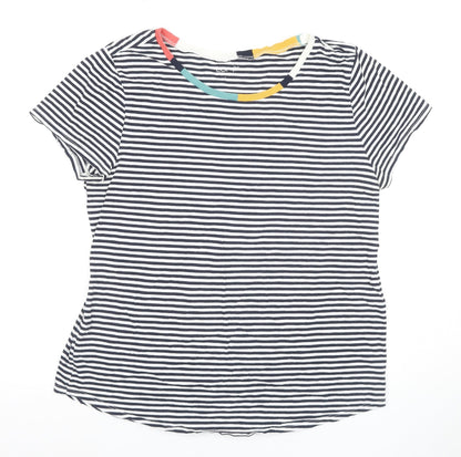 Loft Women's Multicoloured Stripe T-Shirt, Size L