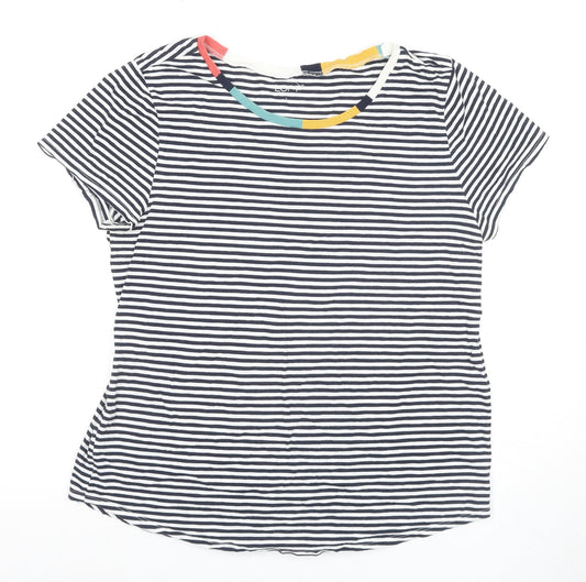 Loft Women's Multicoloured Stripe T-Shirt, Size L