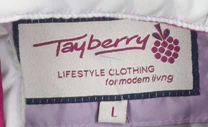Womens UK Size L Tayberry White Puffer Jacket