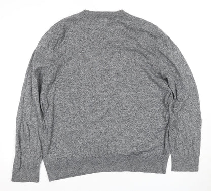 Topman Men's Grey 2XL Cotton Crew Neck Pullover Jumper
