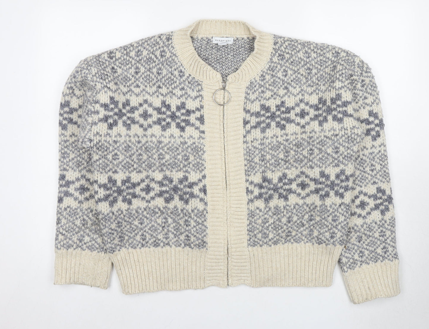 Womens UK Size S Warehouse Multicoloured Cardigan Jumper