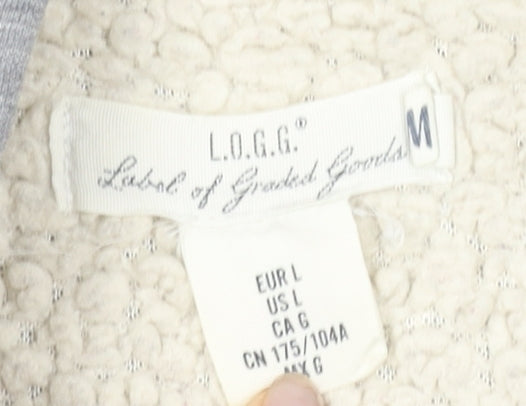 L.O.G.G. Unisex Grey Full Zip Hoodie, Size 12