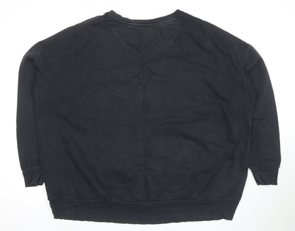 Capsule Women's Black Graphic Print Pullover Sweatshirt L