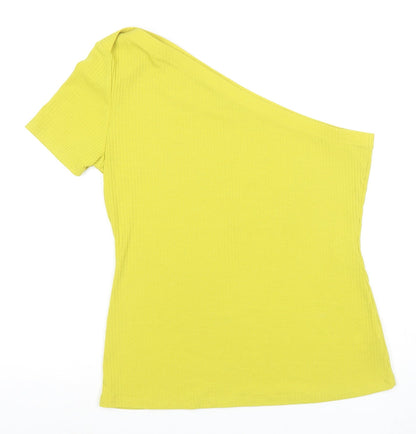 Womens UK Size 14 NEXT Yellow Basic T-Shirt