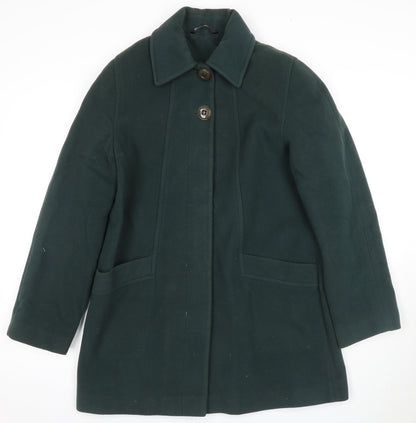 Womens UK Size 14 BHS Green Overcoat