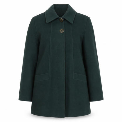 Womens UK Size 14 BHS Green Overcoat