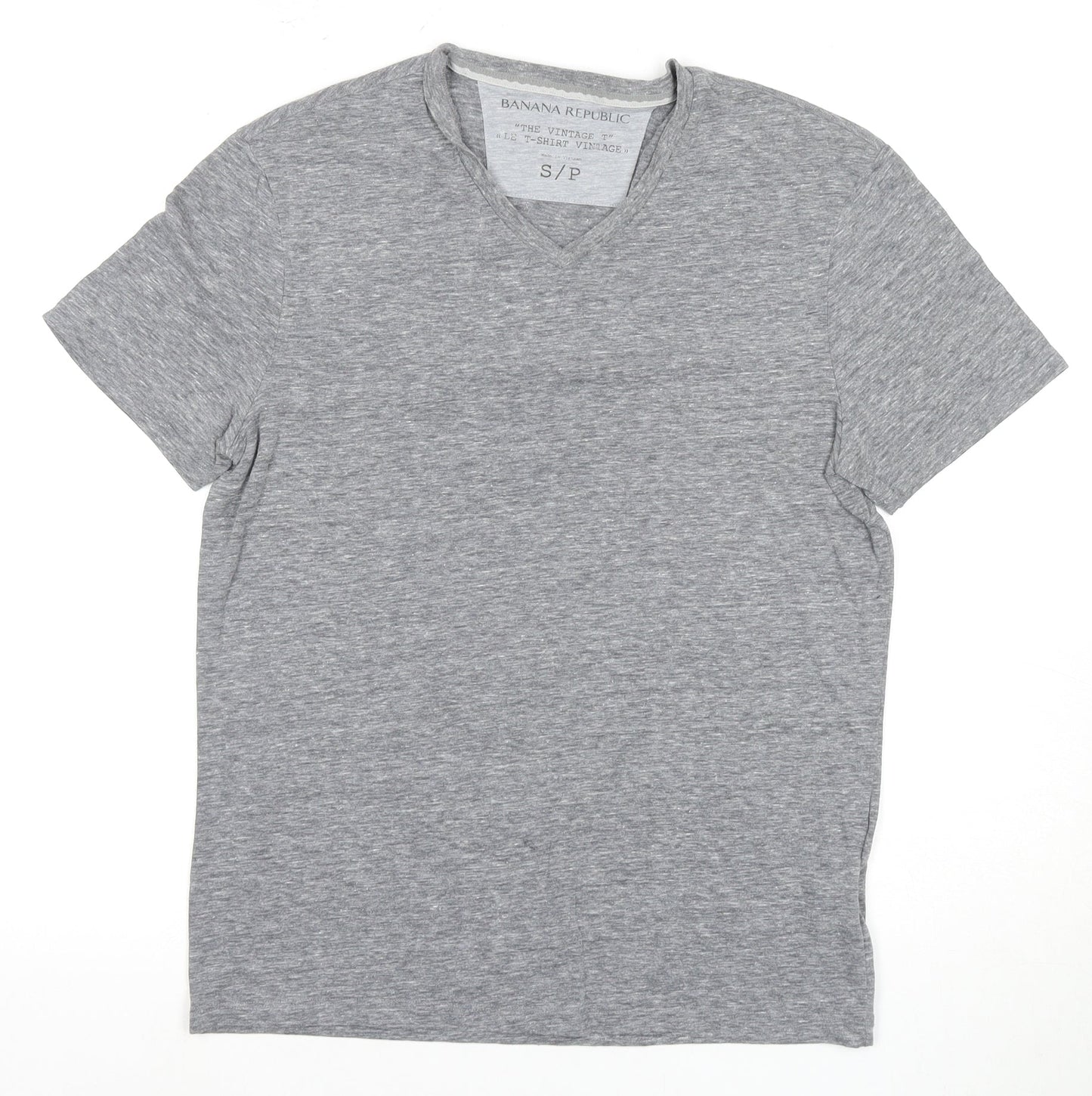 Mens UK Size S Banana Republic Grey  T-Shirt