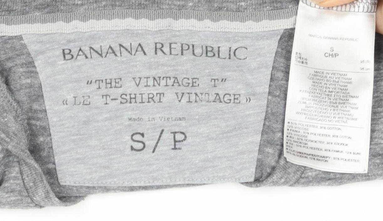 Mens UK Size S Banana Republic Grey  T-Shirt