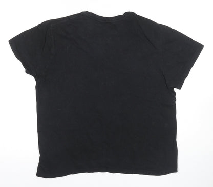 Mens UK Size M Club Black  T-Shirt
