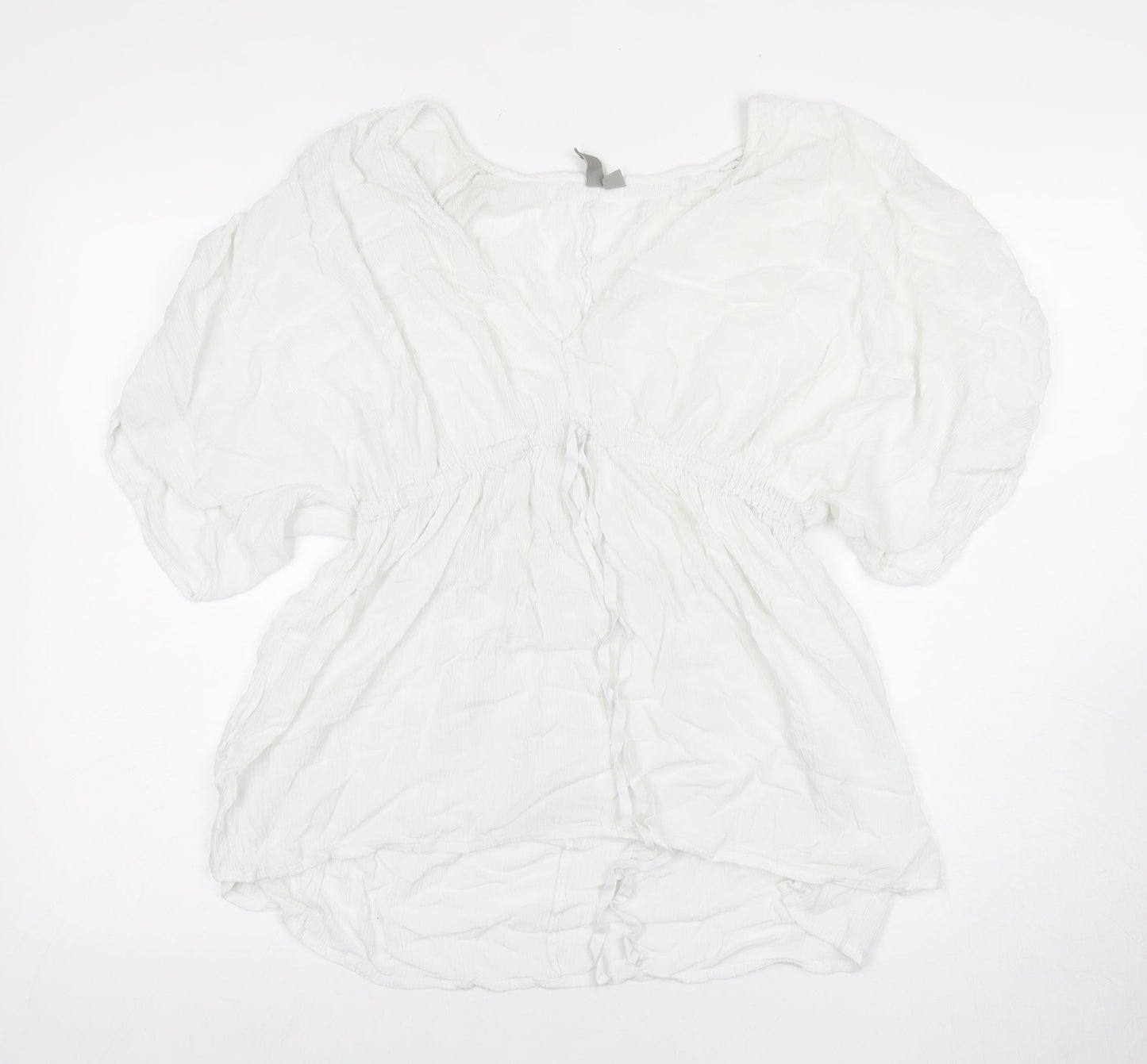 Womens UK Size 12 ASOS White Tunic Blouse