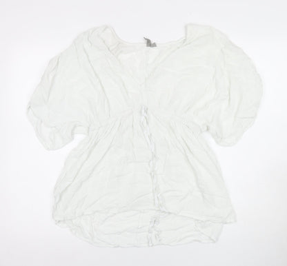 Womens UK Size 12 ASOS White Tunic Blouse