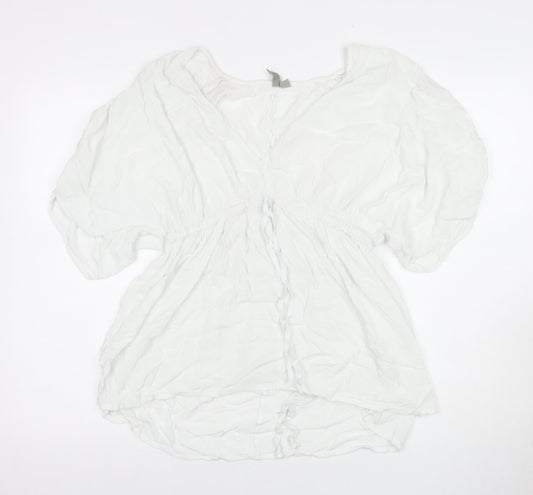 Womens UK Size 12 ASOS White Tunic Blouse