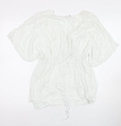 Womens UK Size 12 ASOS White Tunic Blouse