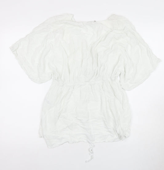 Womens UK Size 12 ASOS White Tunic Blouse