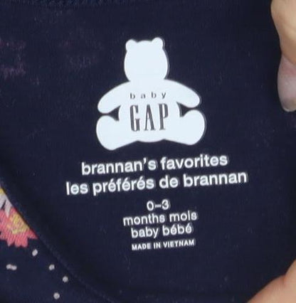 Baby Gap Unisex Floral Babygrow 0-3 Months Multicoloured
